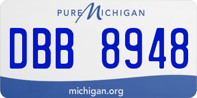 MI license plate DBB8948