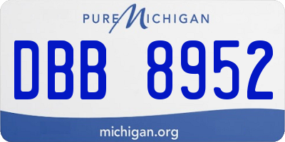 MI license plate DBB8952