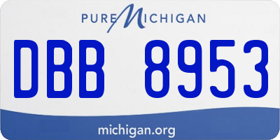 MI license plate DBB8953