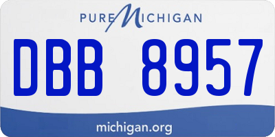 MI license plate DBB8957