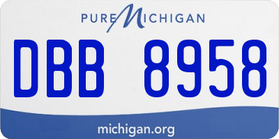 MI license plate DBB8958