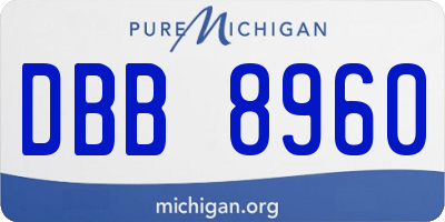 MI license plate DBB8960