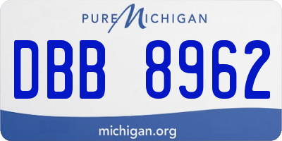 MI license plate DBB8962