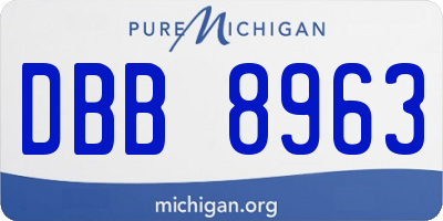 MI license plate DBB8963