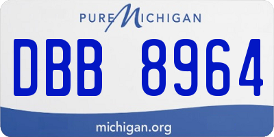MI license plate DBB8964