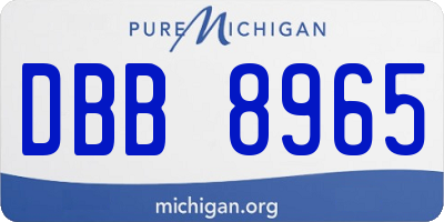 MI license plate DBB8965