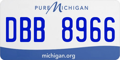 MI license plate DBB8966
