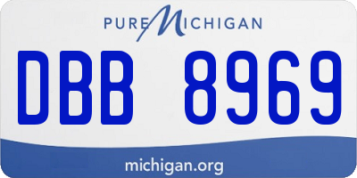 MI license plate DBB8969