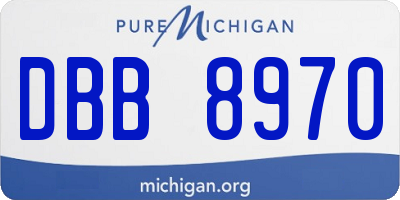 MI license plate DBB8970