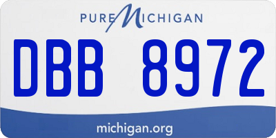 MI license plate DBB8972