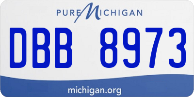 MI license plate DBB8973