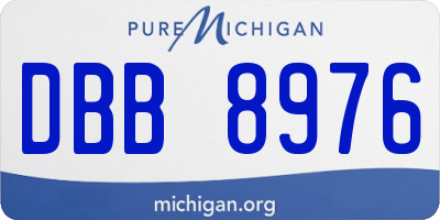 MI license plate DBB8976
