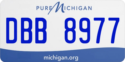 MI license plate DBB8977