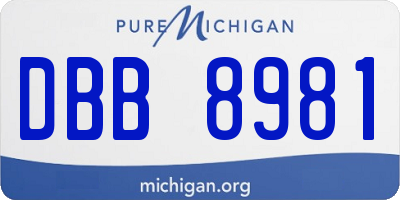 MI license plate DBB8981