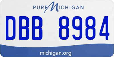 MI license plate DBB8984