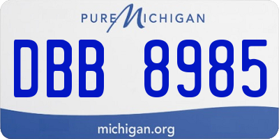 MI license plate DBB8985