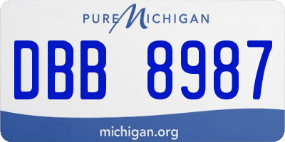 MI license plate DBB8987