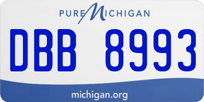 MI license plate DBB8993