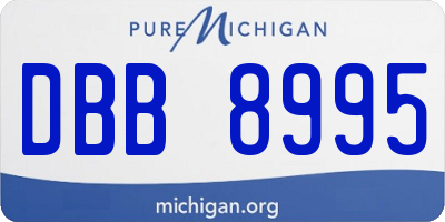 MI license plate DBB8995