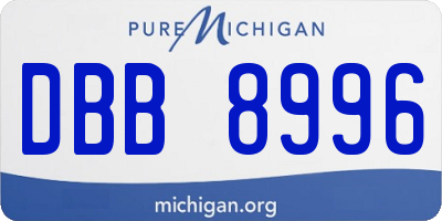 MI license plate DBB8996