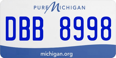 MI license plate DBB8998