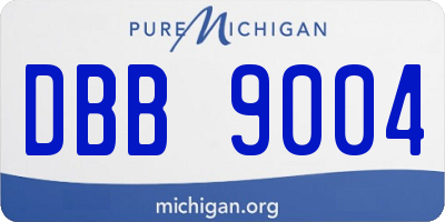 MI license plate DBB9004