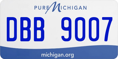 MI license plate DBB9007