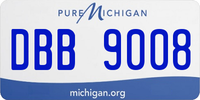 MI license plate DBB9008