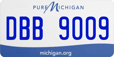 MI license plate DBB9009