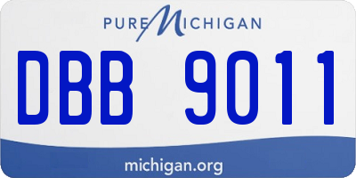 MI license plate DBB9011