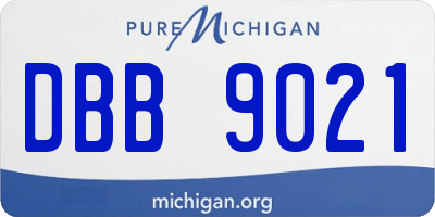 MI license plate DBB9021