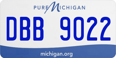 MI license plate DBB9022