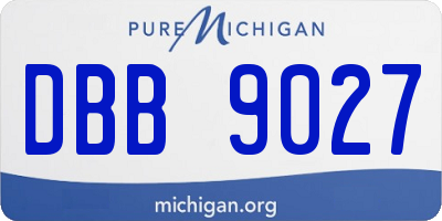 MI license plate DBB9027