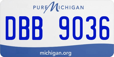 MI license plate DBB9036