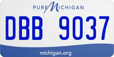 MI license plate DBB9037