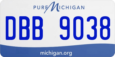 MI license plate DBB9038