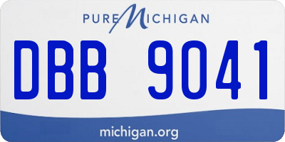 MI license plate DBB9041
