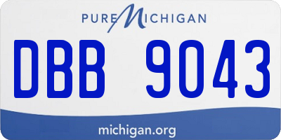 MI license plate DBB9043