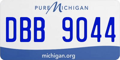 MI license plate DBB9044
