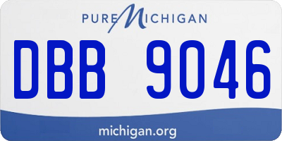 MI license plate DBB9046