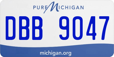 MI license plate DBB9047