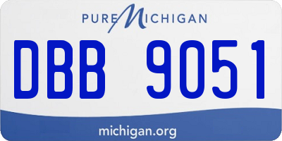 MI license plate DBB9051