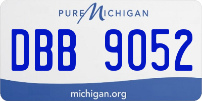 MI license plate DBB9052