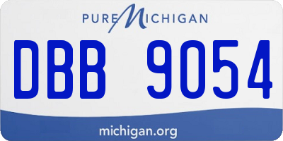 MI license plate DBB9054