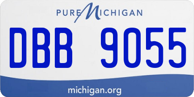 MI license plate DBB9055
