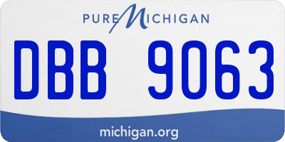 MI license plate DBB9063