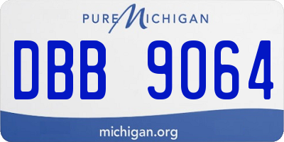 MI license plate DBB9064