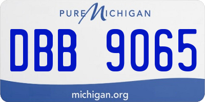 MI license plate DBB9065