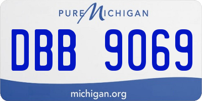 MI license plate DBB9069