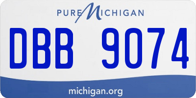 MI license plate DBB9074